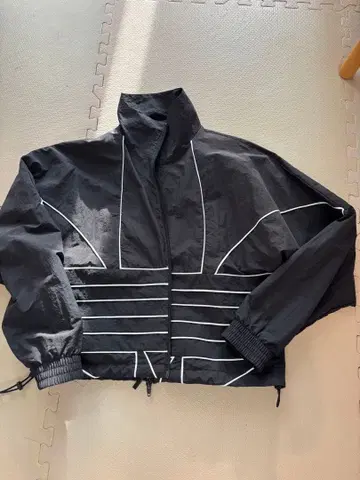 adidas 블랙 스트라이프 자켓 XS