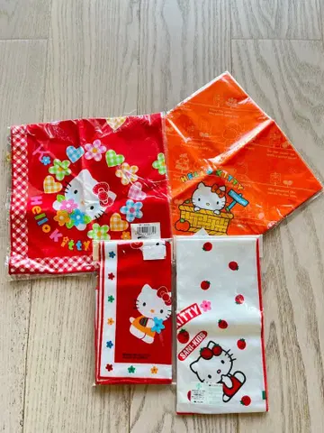 헬로키티 Hellokitty 도시락 보자기 런치 크로스 4장 세트