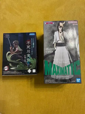 BLEACH 귀멸의 칼날 피규어 세트 시나즈가와 사네미 우르키오라