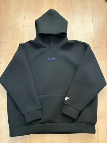 yoasobi 후드 부착 후드티 블랙 L 군청