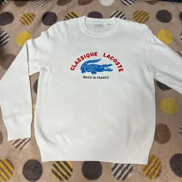 LACOSTE CLASSIQUE 니트 스웨터 화이트