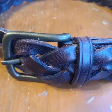 브라운 가죽 웨빙 벨트 사이즈 30