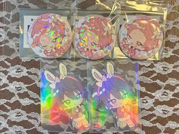 앙상블 스타즈!! 애니카페 아츠키 슈 카게히라 미카 스티커 캔뱃지