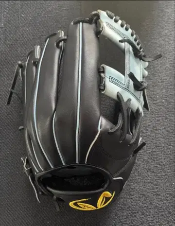 야구 그로브 블랙과 스카이블루 가죽제