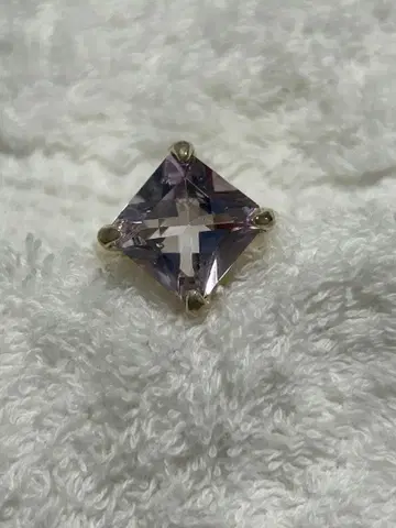 925 실버 자수정 스퀘어 컷 반지 10.5호