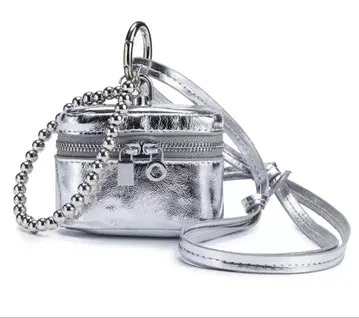 소가죽 파우치 실버 미사용 새상품