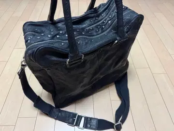 ZARA 천연 가죽 스터드 가죽 백 2way