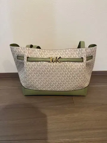 [ 미사용 ] Michael Kors 토트백 화이트/그린