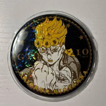 죠르노 죠바나 홀로그램 캔뱃지 죠죠 월드 황금의 바람 죠죠