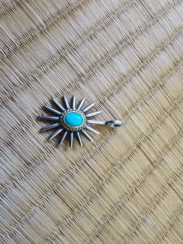 고로즈 금줄 성게탑 터콰이즈 펜던트