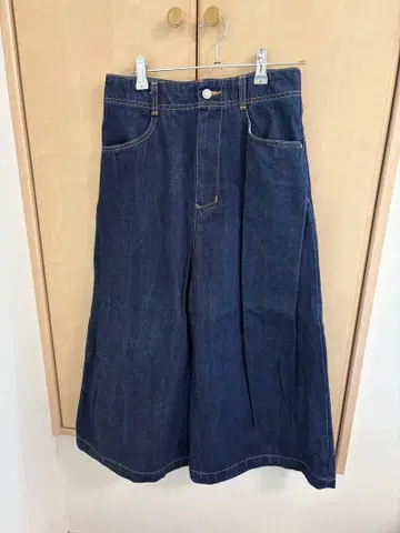 zucca 다크 네이비 와이드 데님 팬츠