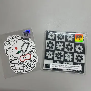 IGIN 스티커 코스터 세트