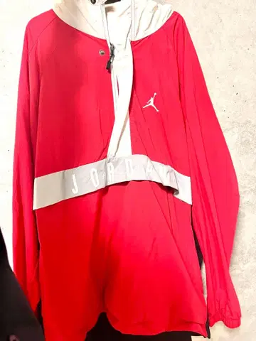 Jordan 후드 부착 나일론 자켓 레드