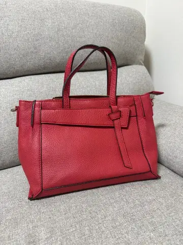 efffy (에피) 가죽 핸드백 빨간색 숄더 포함