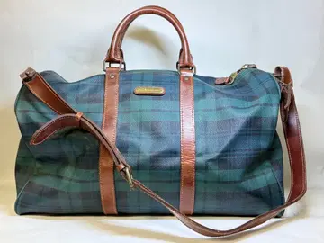 T61 랄프 로렌 폴로 체크 무늬 보스턴 백 빈티지