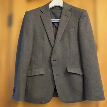 [ 남성용/쓰리피스 ] 그레이 비즈니스 정장 울 혼방
