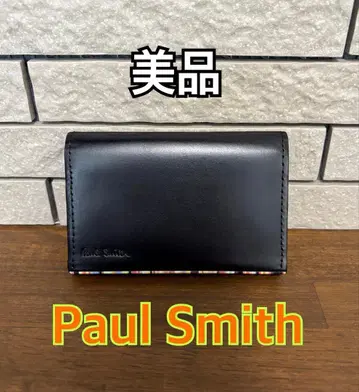 [새상품급] Paul Smith 명함지갑 블랙 가죽