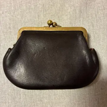 N25 다크 브라운 가죽 가마구치 지갑 M 사이즈