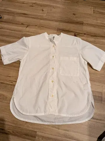 MHL. 반팔 버튼 셔츠 화이트