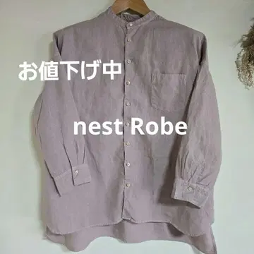 nest Robe 하이카운트 밴드 카라 셔츠