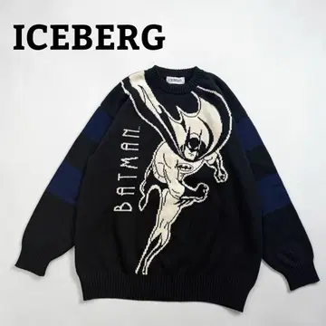 90s ICEBERG 아이스버그 배트맨 이탈리아제 울 니트 레어