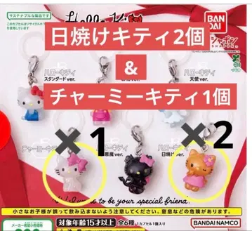 헬로키티 메지루시 액세서리 참 일광화상 키티 2개 + 챠미키티