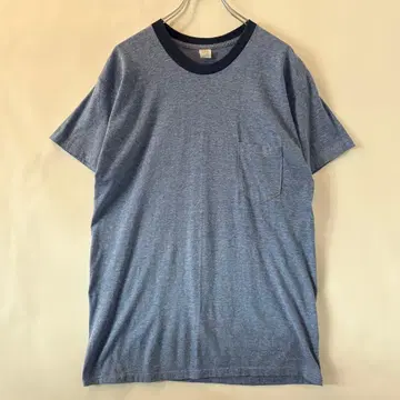 80s 빈티지 USA제 싱글 스티치 포켓T 구제 의류 미국 멜란지