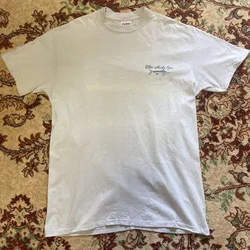 80s 애니멀 싱글 스티치 USA제 빈티지 스카이블루 구제 의류 T셔츠