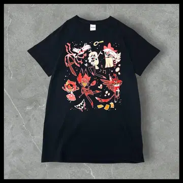 Hazbin Hotel 티셔츠 블랙 하즈빈 호텔 티셔츠