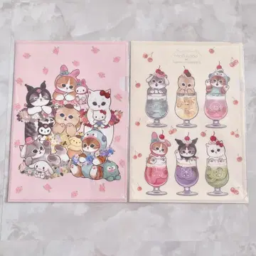 모프 샌드 mofusand 산리오 캐릭터즈 클리어 파일 2개 세트