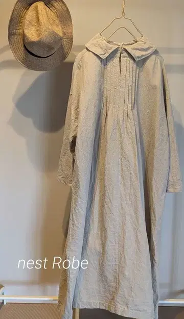 nest Robe 블랙 린넨 스모크 원피스 새상품급