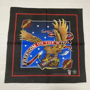 NOS 80s 할리 빈티지 반다나 USA