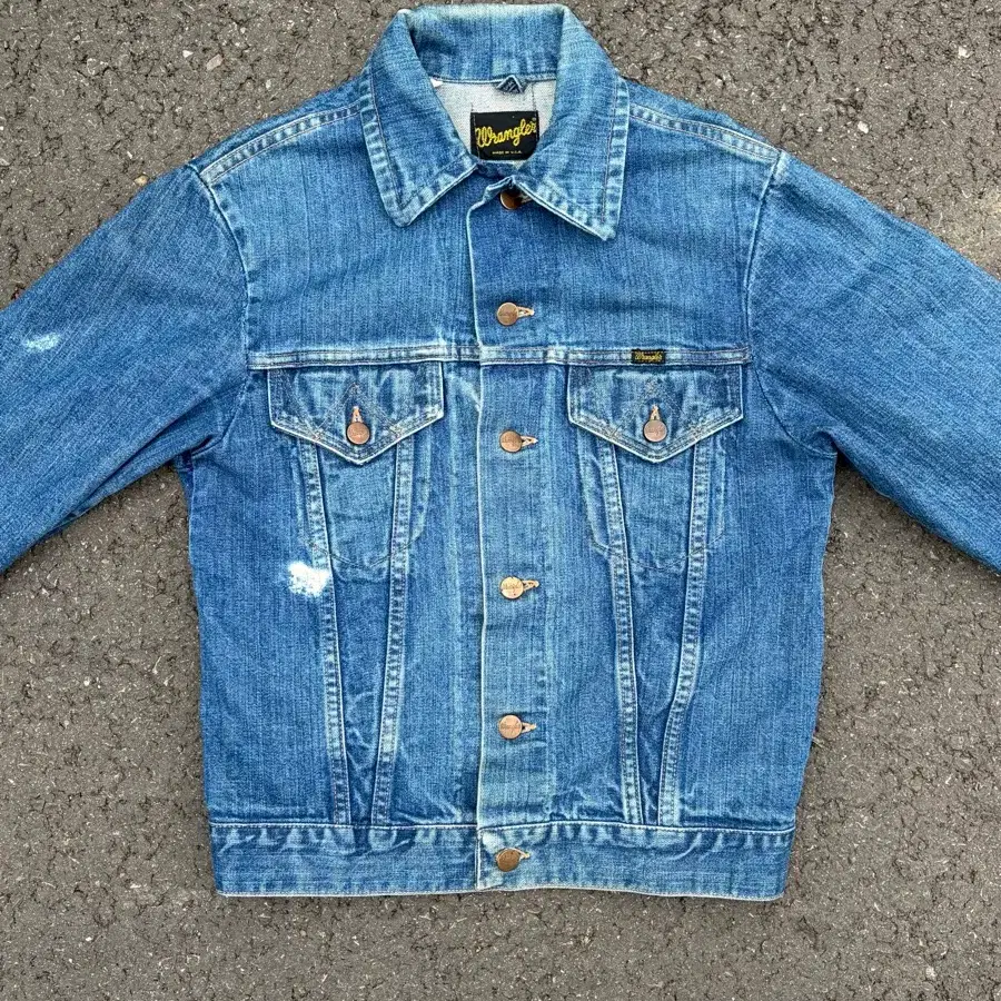 70s Maverick Bluebell Wrangler USA Denim Trucker Jacket 44