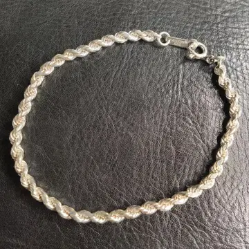 실버 925 트위스트 로프 팔찌 약 18cm 5.7g