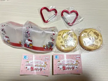 푹신푹신 쿠키풍 캔 배지 헬로키티 가챠 2개 세트