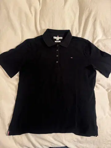 TOMMY HILFIGER 블랙 피케 셔츠 S 사이즈