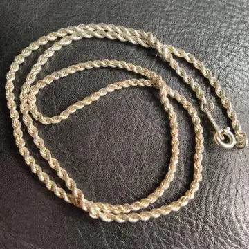 실버 925 트위스트 체인 목걸이 약 45cm 6.6g