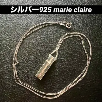 실버 925 marie claire 바 모티브 목걸이 6그램