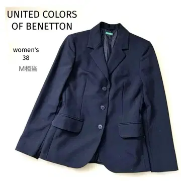 새상품급 여성용 베네통 블랙 테일러드 자켓 포멀 38 M 입학식 졸업식
