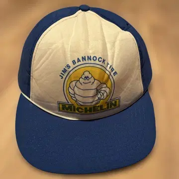초레어 80s 빈티지 미쉐린 기업 로고 캡 대만제 기업 상품 블루 화이트
