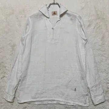 GUY ROVER 린넨 100% 카프리 셔츠 풀오버 S 이탈리아제