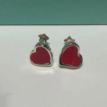 스타 주얼리 실버 하트 귀찌 미사용