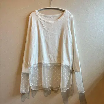 C NOTE 밑단 시어 아론T 화이트 콜라주 개럴개런트 티셔츠