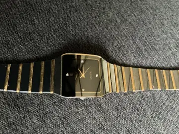 RADO 쥬빌리 블랙 다이아몬드 다이얼 골드 세라믹 스트랩