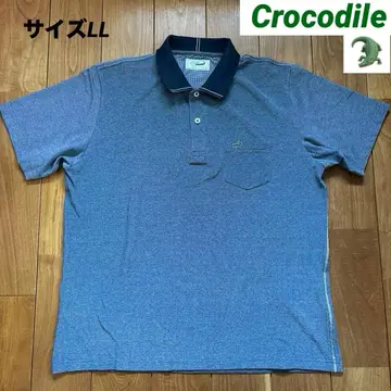 크로커다일 피케 셔츠 반팔 네이비 LL