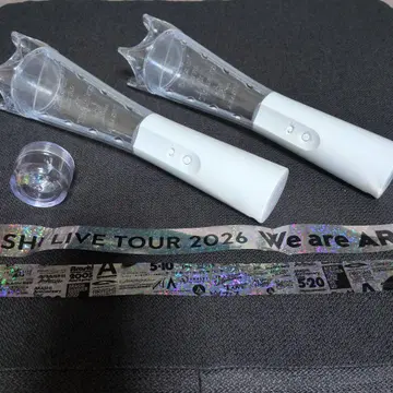 아라시 LIVE TOUR 2026 응원봉 2개 덤 은색 테이프