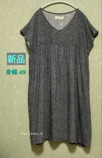 새상품 ICHI 마 혼방 포근하고 부드러운 튜닉 M 가슴 너비 49