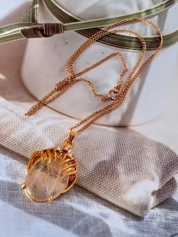 히로밍님 루틸 쿼츠 빈티지 목걸이 F41