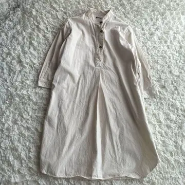 MHL. 셔츠 원피스 밴드 카라 긴팔 코튼