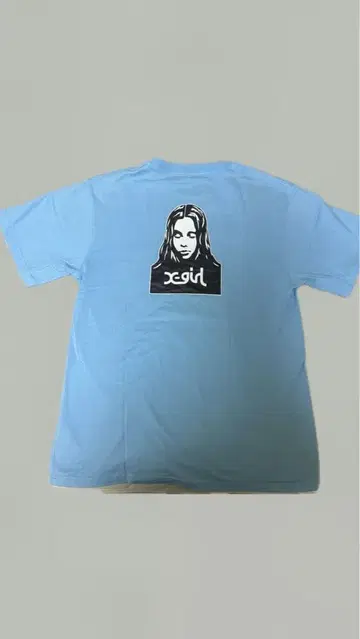 x-girl 백 프린트 T셔츠 라이트 블루